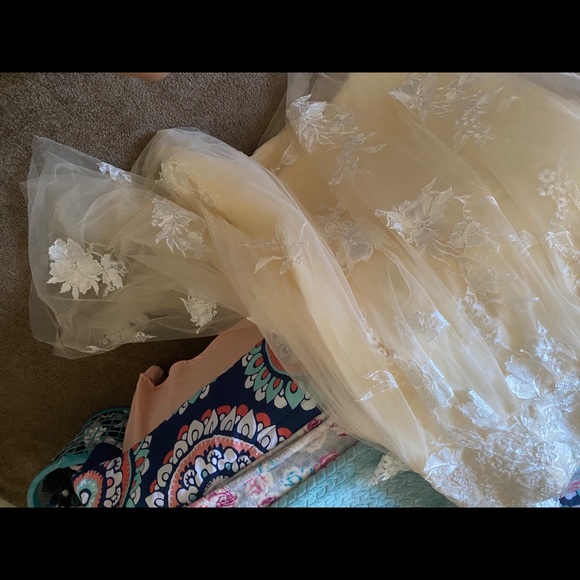 US Size 16W A-Line Wedding Dress - Picture 4 of 7